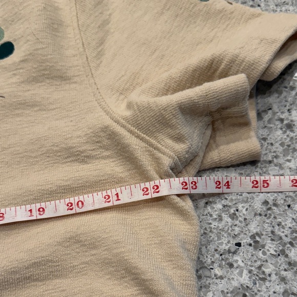 Men’s Beige Short-Sleeve Button-Down Camp Collar Shirt with Embroidery Large - Picture 3 of 6